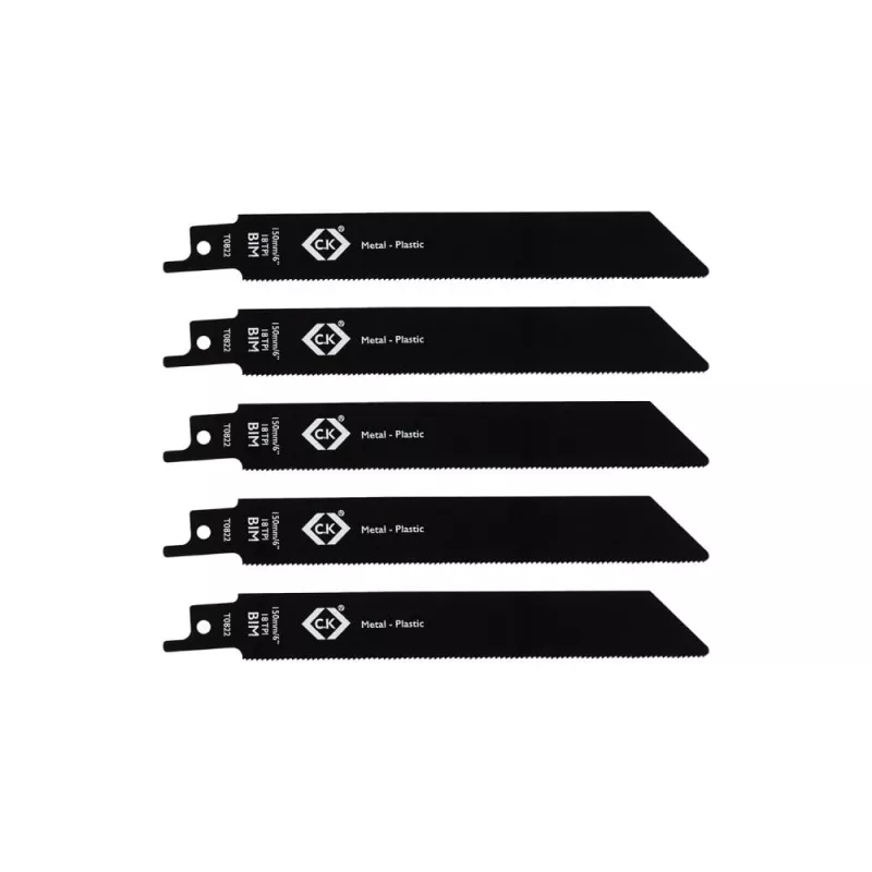 C.K Tools T0822 čepele do šabľovej píly 18 TPI, 150 mm, balenie 5 ks