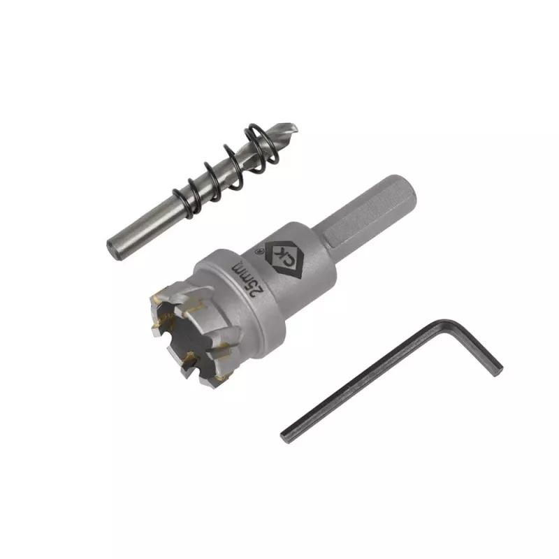 C.K T3218 TCT stredový vrták do dierových píl s pružinou, balenie 3 ks, 6 mm HSS