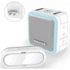 Honeywell DC515SP2L bezdrôtový zvonček s gongom do zásuvky a tlačidlom, dosah 150 m, 6 melódií, biela