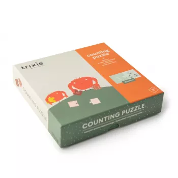 TRIXIE 35-612 drevené puzzle lesné zvieratá tvarové puzzle pre deti od 2 rokov