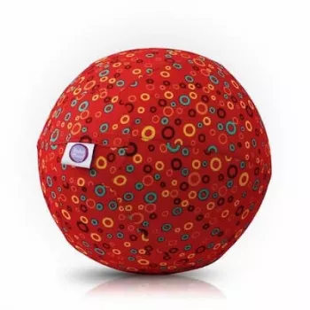BUBA BLOON Bubabloon latexový balón s látkovým poťahom, kruhy červená