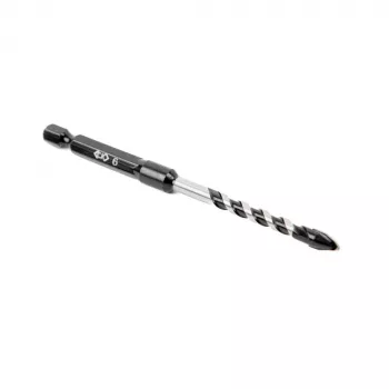 C.K Tools T3115 060 vrták na dlaždice 6 mm s hrotom z karbidu volfrámu, dĺžka 105 mm, šesťhranná stopka 1/4 palca, oceľ 40CR