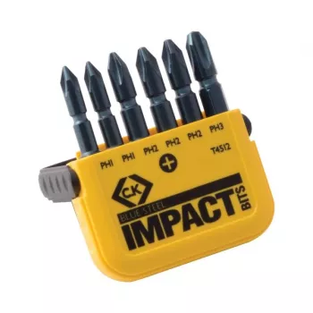 C.K Tools T4512 6-dielna sada skrutkovacích bitov Phillips s torznou kontrolou