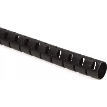 HellermannTyton HWPP25/2-BK pozdĺžne rezaná vlnitá rúrka, 25 mm menovitý priemer, čierna, dĺžka 25 m