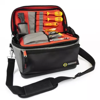 C.K Tools MA2641 kufrík na testovacie prístroje Plus, 600D polyester, 300 x 220 x 100 mm, čierny/modrý