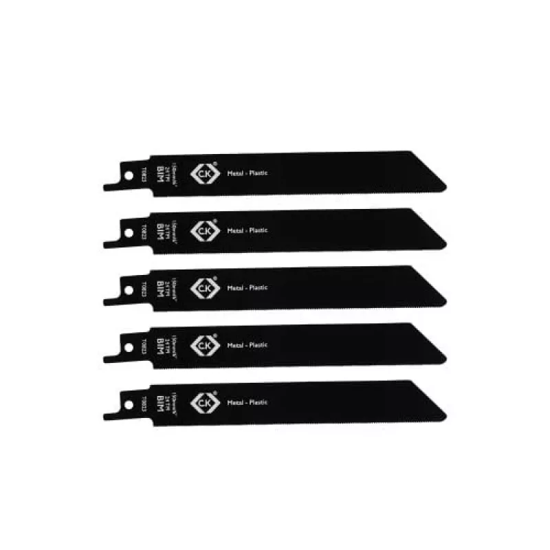 C.K Tools T0823 čepele šabľovej píly 24 TPI, 150 mm, bi-metal, balenie 5 ks