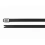 HellermannTyton MBT14HFC-SS316/SP-BK káblová páska z nehrdzavejúcej ocele, 362mm x 7,9mm, čierna polyesterom potiahnutá, guľôčkový uzáver, 1 kus 111-00295