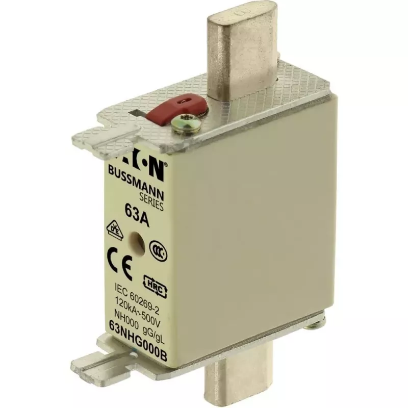 Eaton 63NHG000B NH poistková vložka, veľkosť 0, 63 A, 500 V AC, gG