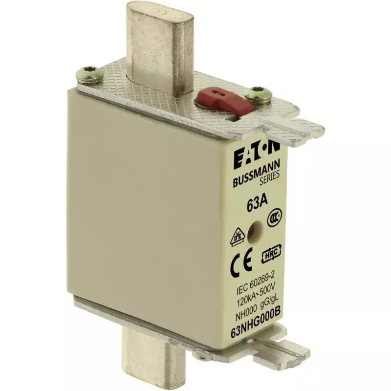 Eaton 63NHG000B NH poistková vložka, veľkosť 0, 63 A, 500 V AC, gG