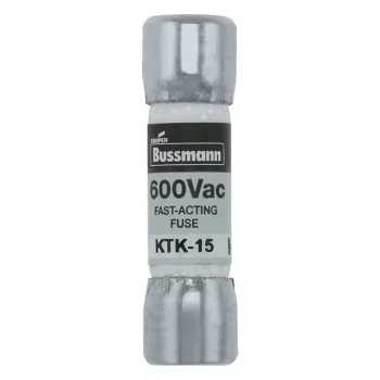 Eaton KTK-15 poistková vložka, 15 A, 600 V AC/DC, superrýchla, 10 mm x 38 mm, balenie 10 ks