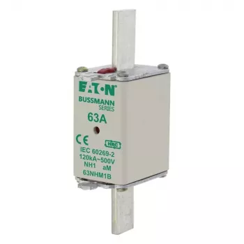 Eaton 63NHM1B NH poistková vložka, veľkosť 1, 63 A, 500 V AC, gG, balenie 3 ks