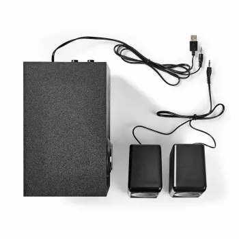 Nedis CSPR10021BK 2.1 sada PC reproduktorov, 33 W, napájanie cez USB, čierna
