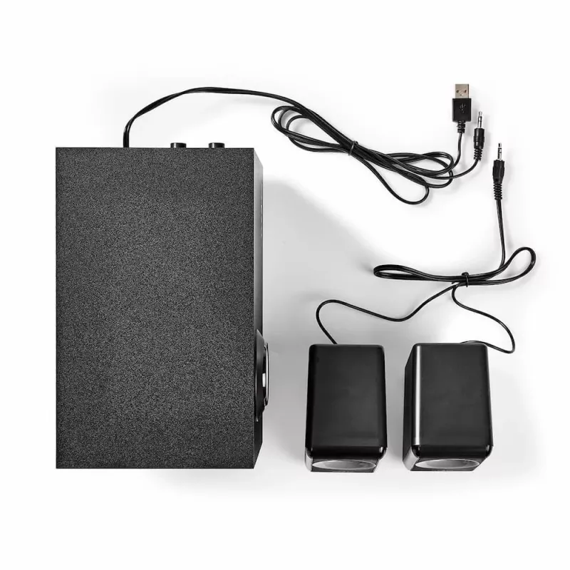 Nedis CSPR10021BK 2.1 sada PC reproduktorov, 33 W, napájanie cez USB, čierna