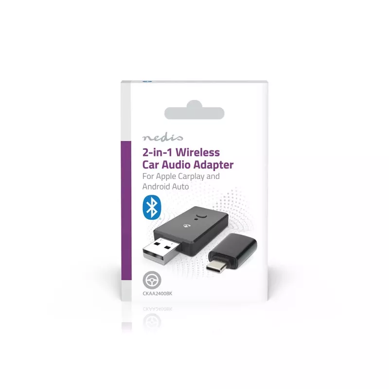 Nedis CKAA2400BK Bluetooth 5.0 USB-A adaptér čierny 10 m dosah