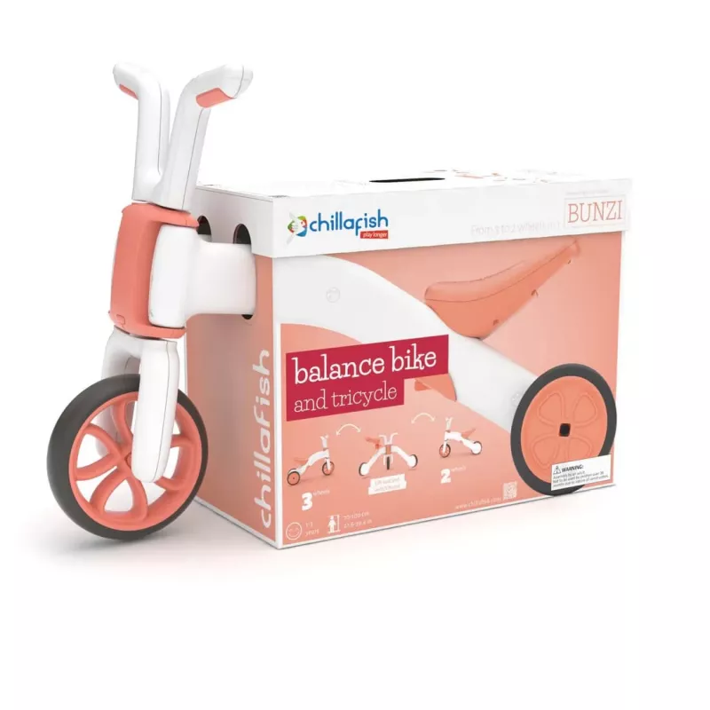 Chillafish Bunzi 2-in-1 odrážadlo a trojkolka, Flamingo Pink, 1-3 roky