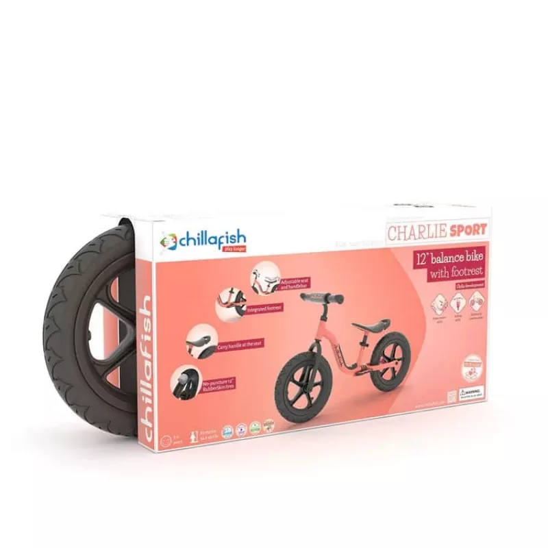 Chillafish Charlie Sport 12 odrážadlo, Flamingo Pink, 2-5 rokov