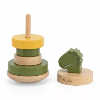 TRIXIE Drevená pyramída, dinosaurus, 12 mesiacov+