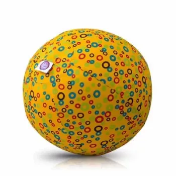 BUBA BLOON Bubabloon latexový balón s látkovým obalom, kruhy žltá
