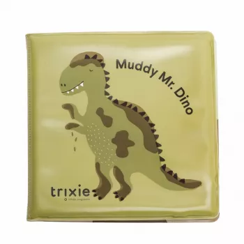 Trixie dinosaurová kúpacia knižka, vodotesná, pláva, šuštiace stránky, 6m+