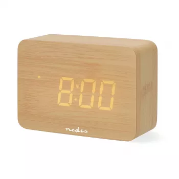 Nedis digitálny rádiobudík, drevo