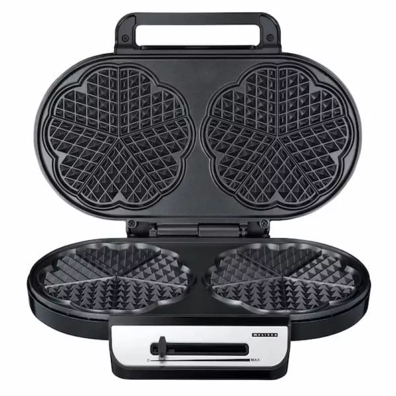 Melissa dvojité srdcové wafle 1200W nerez