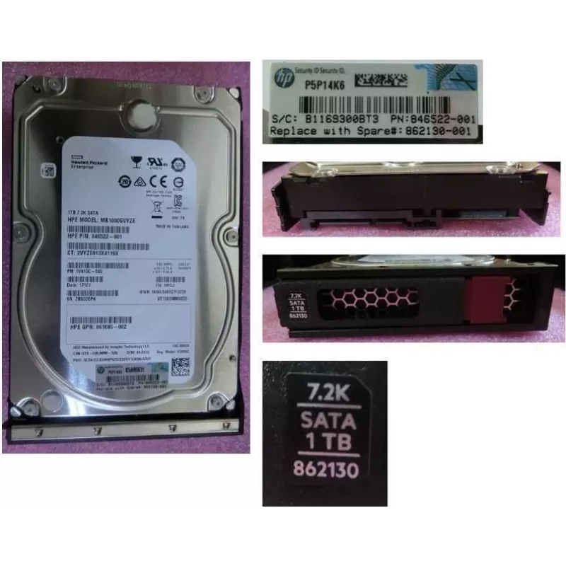HPE 1TB SATA 6Gb/s 7.2K LFF Hot-Swap Midline pevný disk s Low Profile Carrier