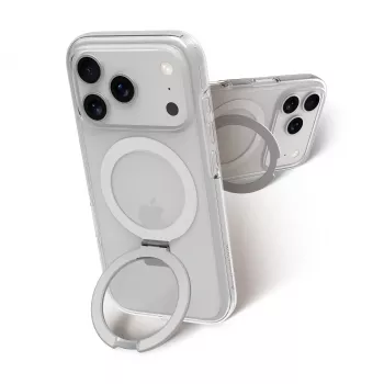 dbramante1928 Iceland Ultra D3O MagSafe Puzdro so stojanom pre Apple iPhone 18 Pro / 17 Pro, priehľadné