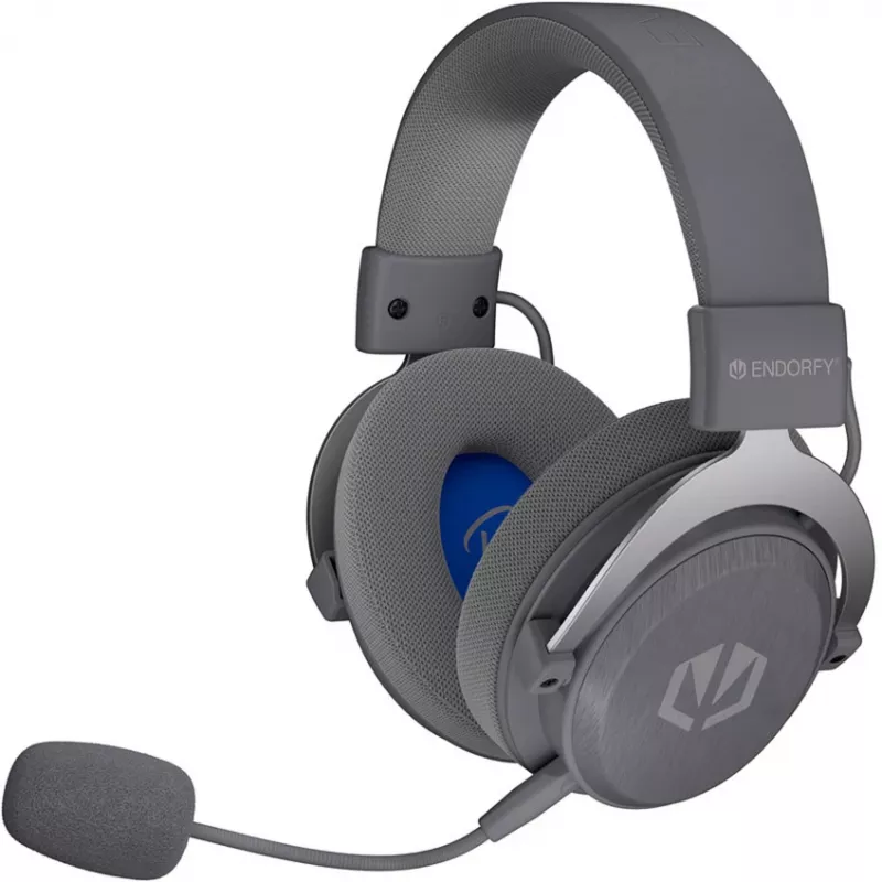 ENDORFY VIRO Infra Wireless herný headset – svetlosivá (2,4 GHz USB-C dongle, Bluetooth, USB-C, 3,5-mm jack)