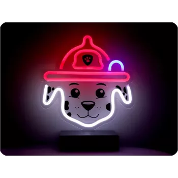 PAW Patrol LED neónová lampa so stojanom pre deti, Marshall