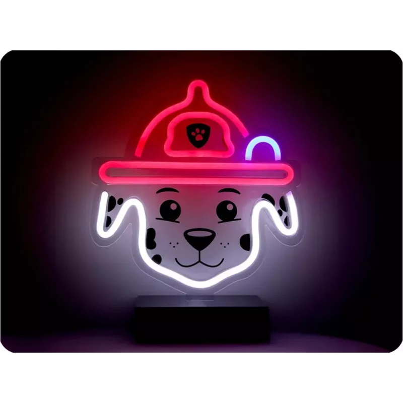 PAW Patrol LED neónová lampa so stojanom pre deti, Marshall