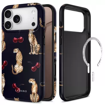 Tech-Protect Lamano MagSafe puzdro pre iPhone 17 Pro / 18 Pro – Midnight Cherry