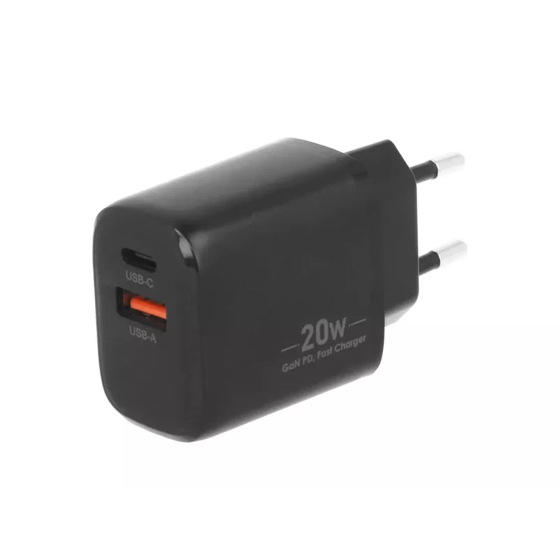 MOVANO GaN 20W USB-C PD + USB-A nabíjačka (čierna)
