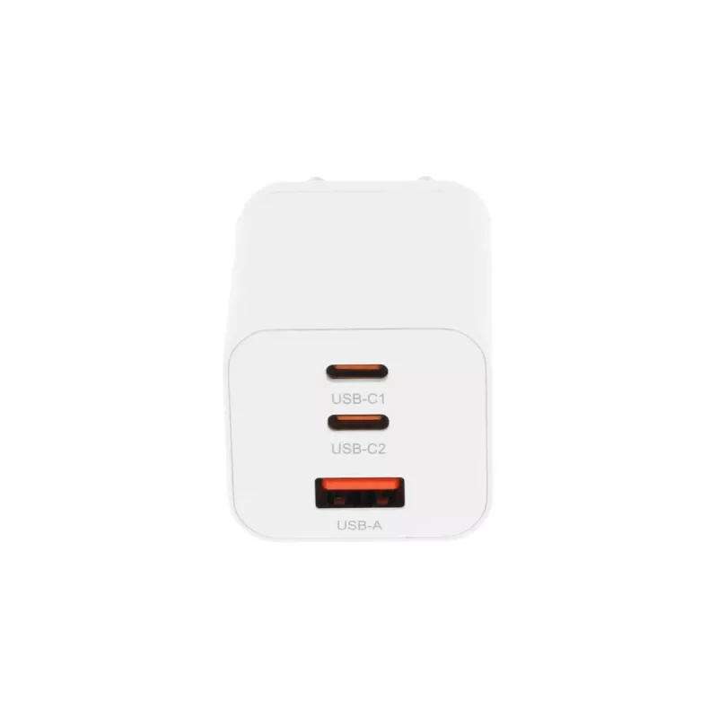 MOVANO GaN 65W 2x USB-C PD + USB-A nabíjačka (biela)