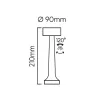 LED Line Lite RIWIA stolová lampa, 1W, 120lm, 1800mAh, zlatá