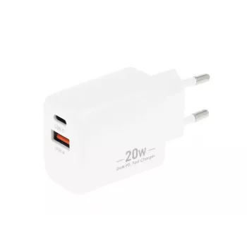 MOVANO GaN 20W USB-C PD + USB-A nabíjačka (biela)