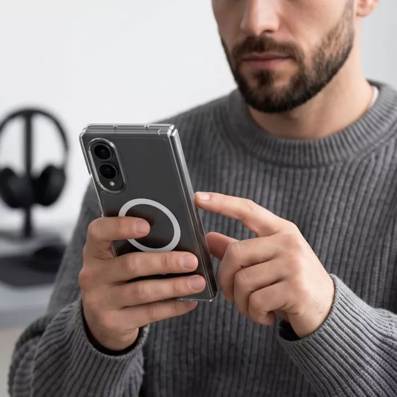 Tech-Protect Flexair Hybrid MagSafe puzdro pre Samsung Galaxy Z Fold 8 - transparentné