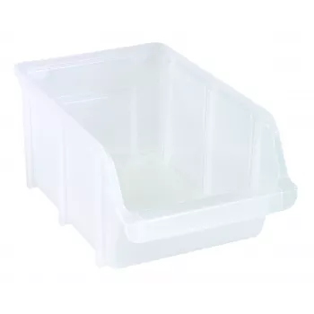 raaco Bin 4 priehľadná skladovacia krabica, 10 l, transparentná (130110)