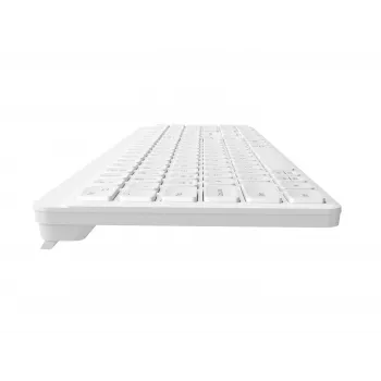NATEC Tang US bezdrôtová Bluetooth + 2,4 GHz Silent Slim klávesnica, biela