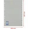 LEITZ Esselte plastový register, číslovaný 1-12, A4, biely, univerzálne dierovanie, 10 sád (100153)