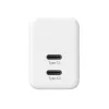 CRONG 35W Dual USB-C PD 3.0 PPS GaN nástenná nabíjačka - biela