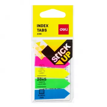 DELI Stick Up indexové značky PP 50x12 mm 100 listov sortiment farieb (D338199)