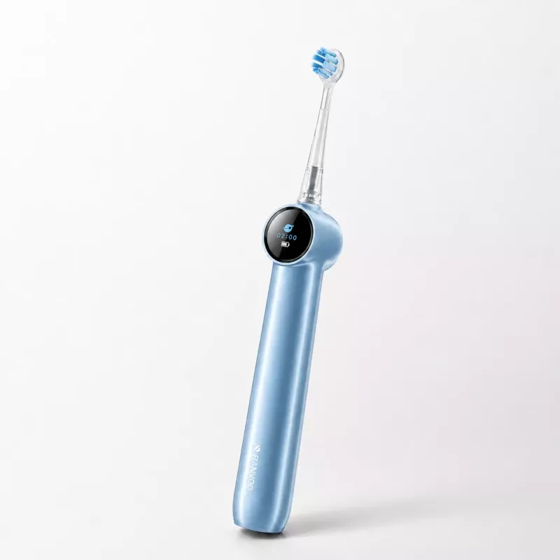 RANVOO PH5 Bubble Sonic elektrická zubná kefka, 38 000 VPM, 5 režimov, IPX7, nabíjanie USB, modrá
