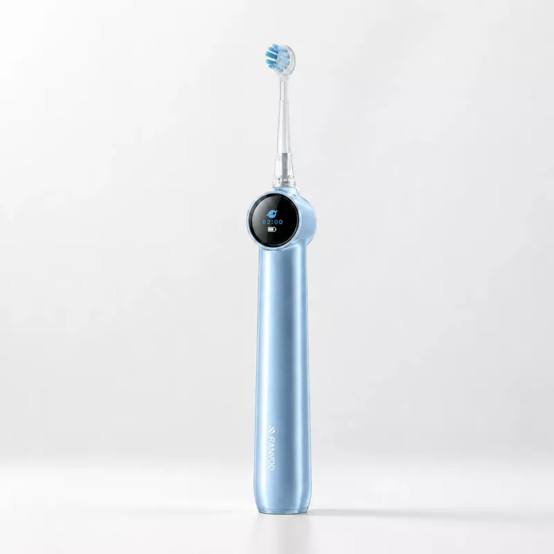 RANVOO PH5 Bubble Sonic elektrická zubná kefka, 38 000 VPM, 5 režimov, IPX7, nabíjanie USB, modrá