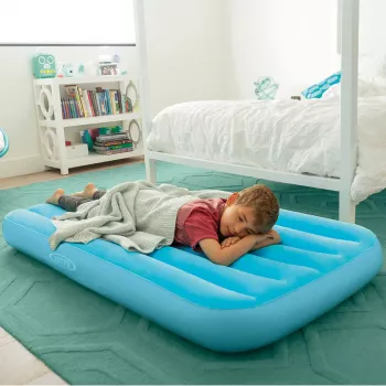 Intex 66803NP CozyKidz detská nafukovacia posteľ 157 x 88 x 18 cm, modrá alebo ružová