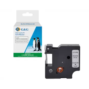 G&G kompatibilná popisovacia páska Dymo D1 19 mm x 7 m čierna na priehľadnej (5DY45800-TD)