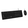 Rapoo NX1500 káblová sada klávesnice a myši, Full-Size QWERTZ, čierna R-13100