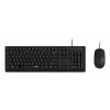 Rapoo NX1500 káblová sada klávesnice a myši, Full-Size QWERTZ, čierna R-13100