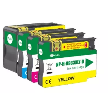 G&G kompatibilné atramentové kazety 4 ks čierna/azúrová/purpurová/žltá pre HP 932XL/933XL (GP-H932XLBK/933XLCMY-4P)