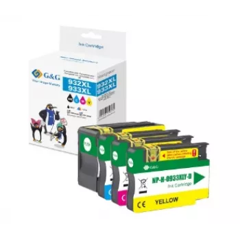 G&G kompatibilné atramentové kazety 4 ks čierna/azúrová/purpurová/žltá pre HP 932XL/933XL (GP-H932XLBK/933XLCMY-4P)