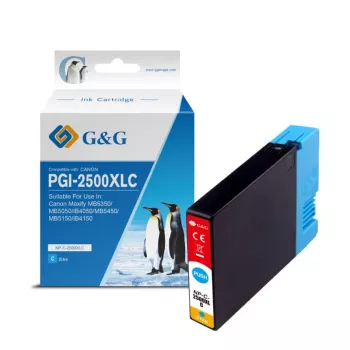 G&G kompatibilná azúrová atramentová kazeta pre Canon PGI-2500XLC (09858)